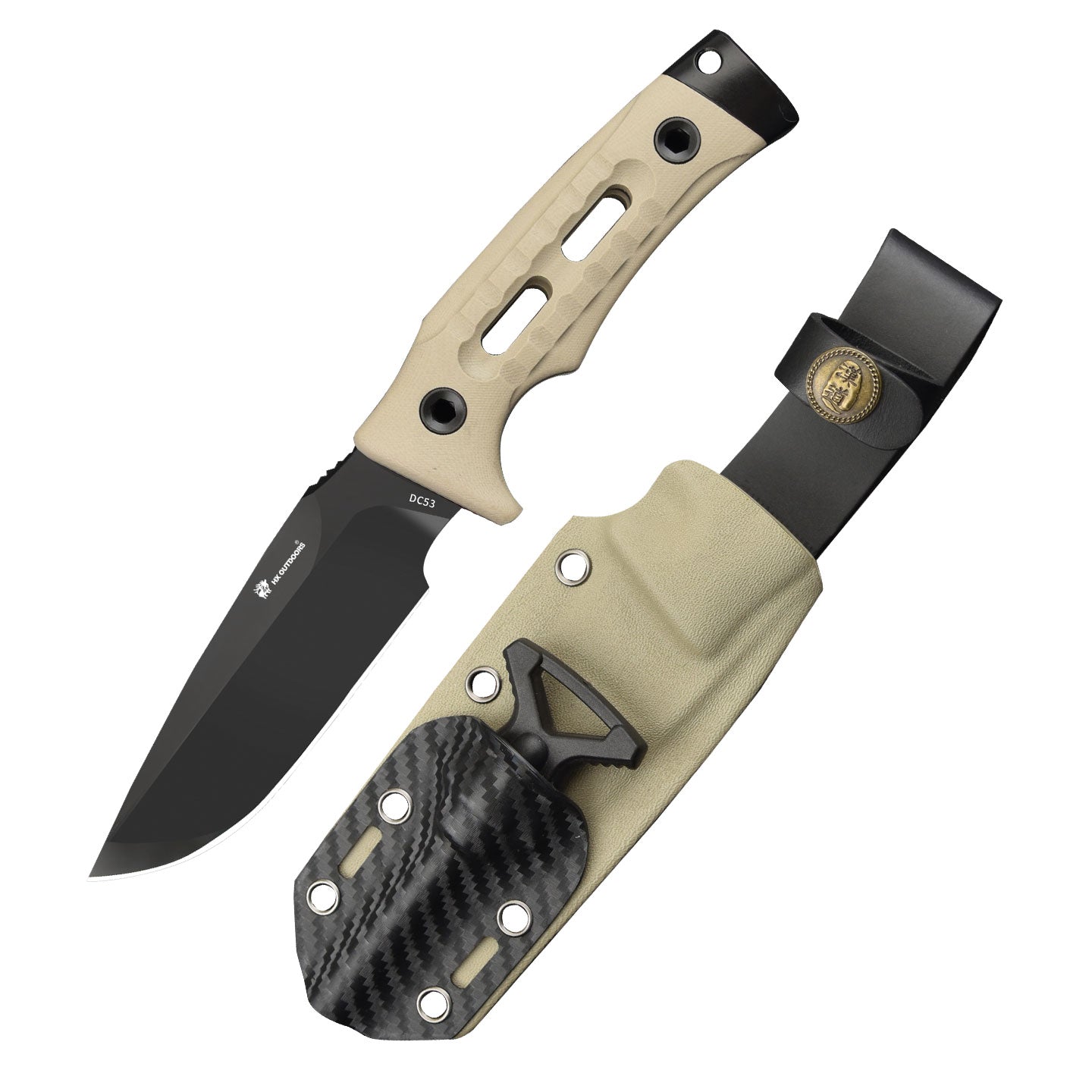 HX Rock Apex TD-18A couteau fixe DC53 manche kaki