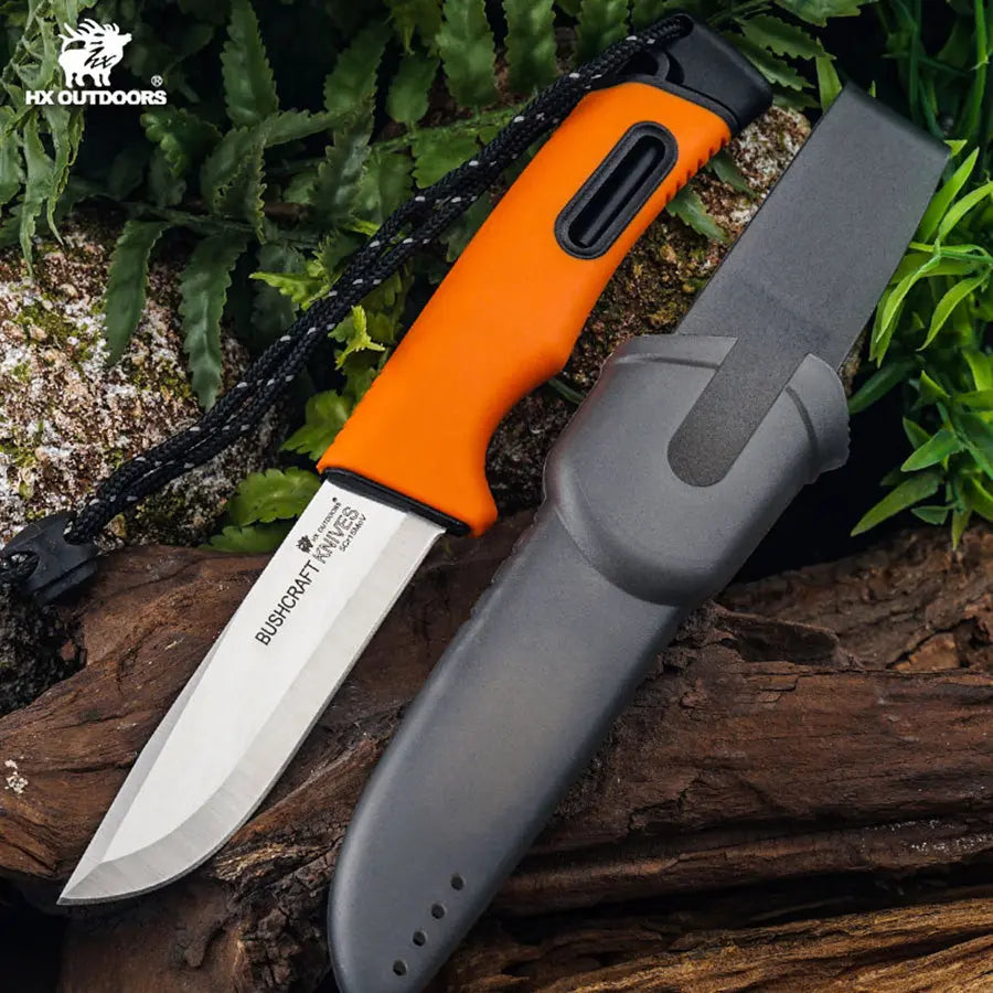 HX Survival Master TD-21C couteau fixe 95 mm orange