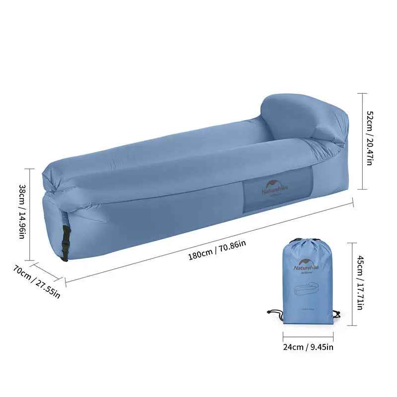 Naturehike Lounger Air canapé gonflable extérieur bleu 180 cm