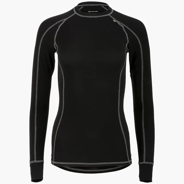 Highlander Bamboo Maillot Thermique Manches Longues Femme Noir