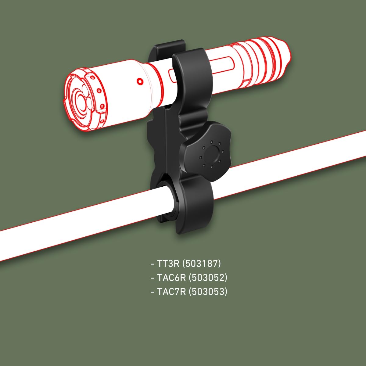 Ledlenser 0362 support fusil lampe P7 T7 M7 universel