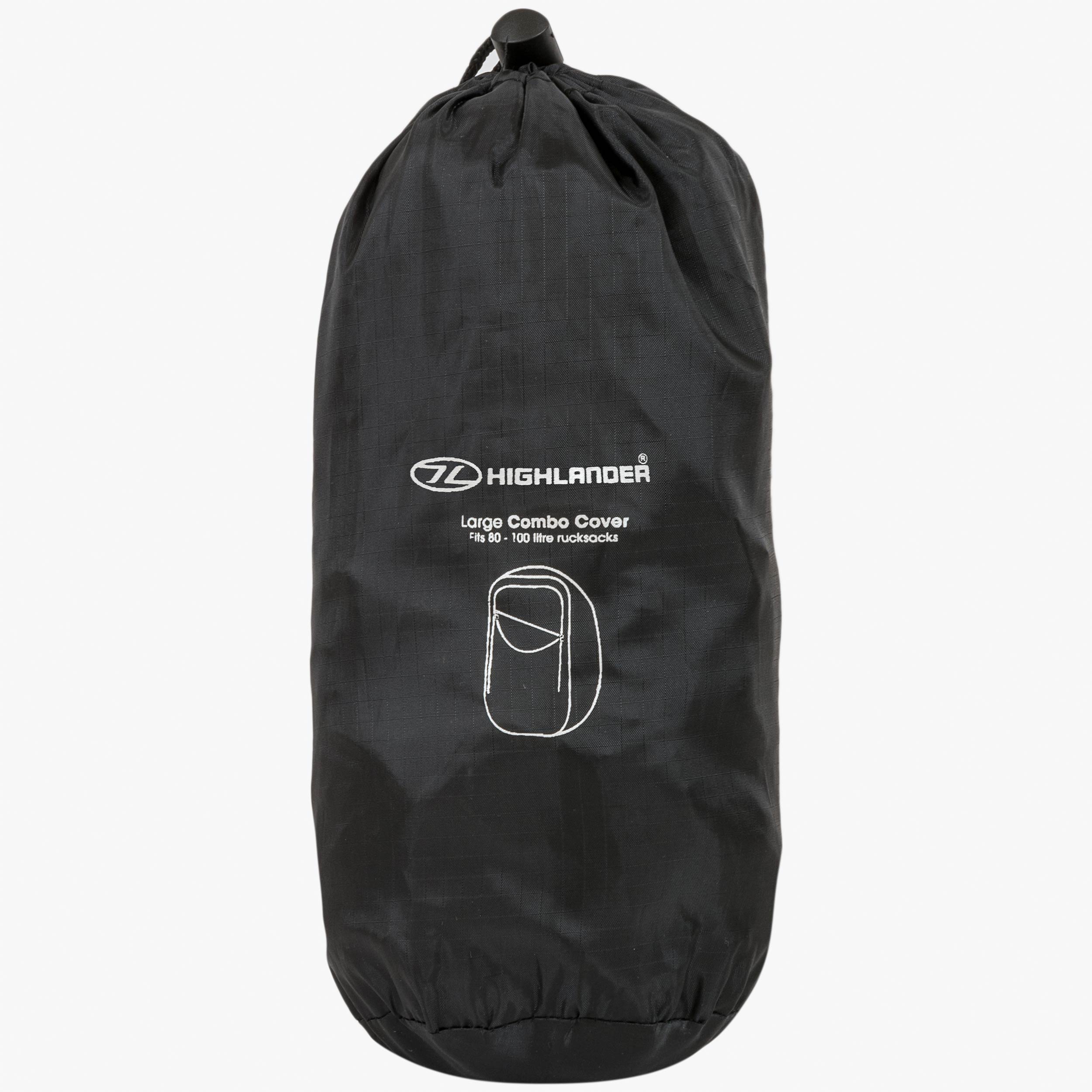 Highlander Combo housse pluie sac à dos 80-100L noire