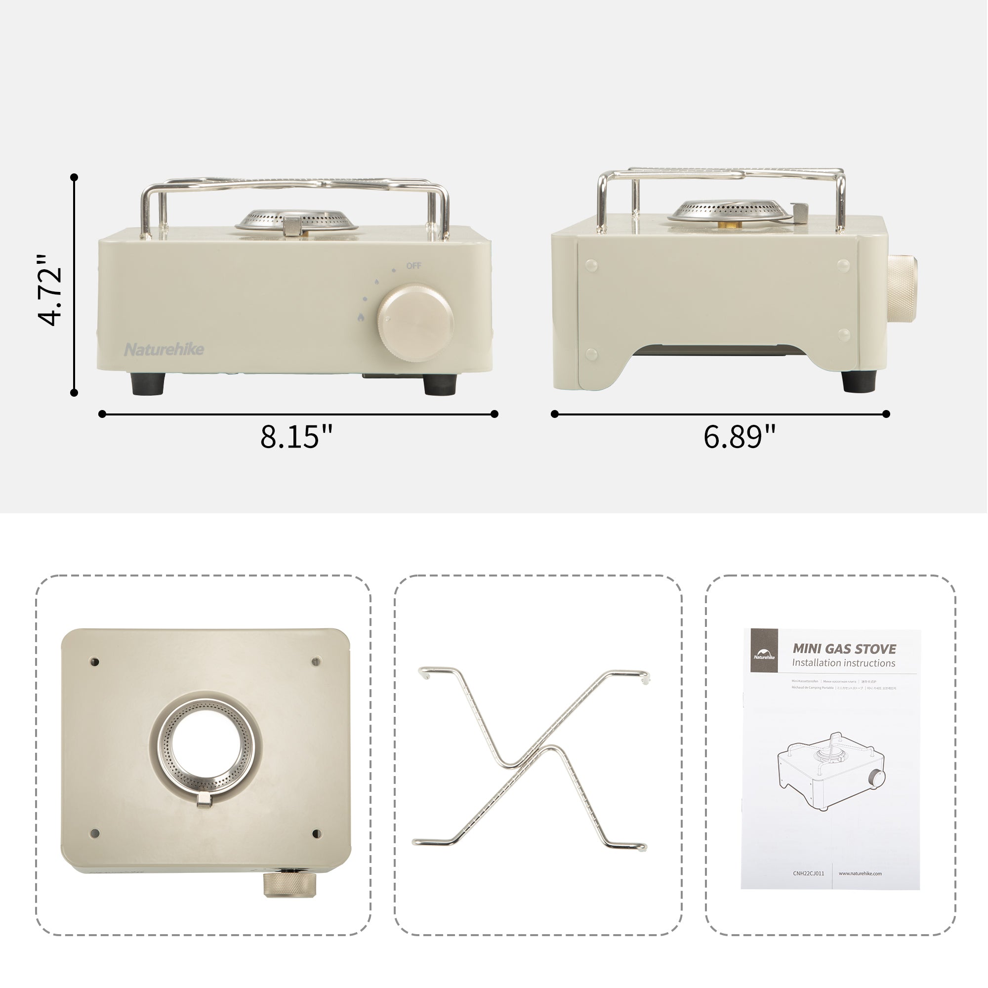 Naturehike CampMoment Mini réchaud butane crème 2 kW