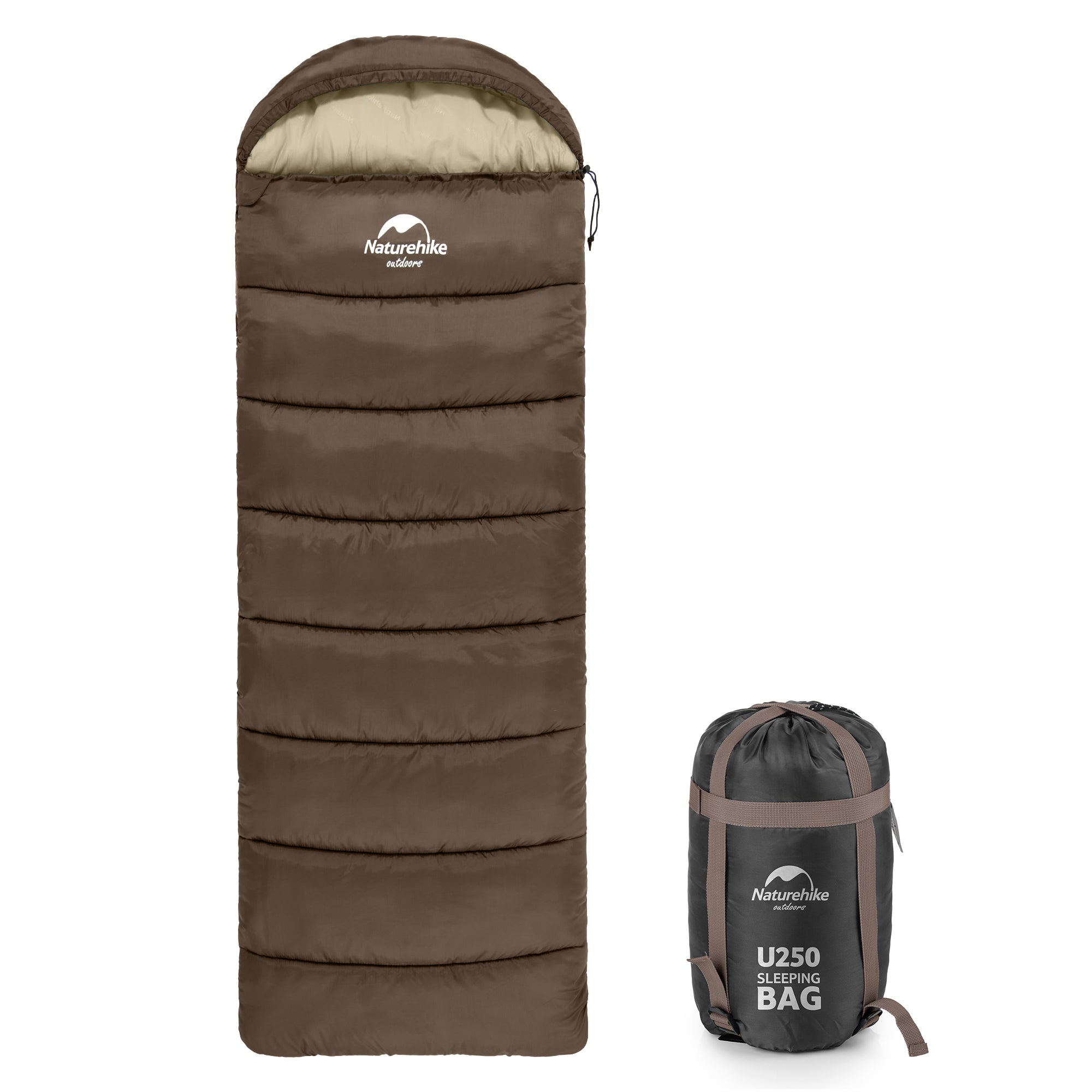 Naturehike Solora U250S sac couchage 0°C vert capuche