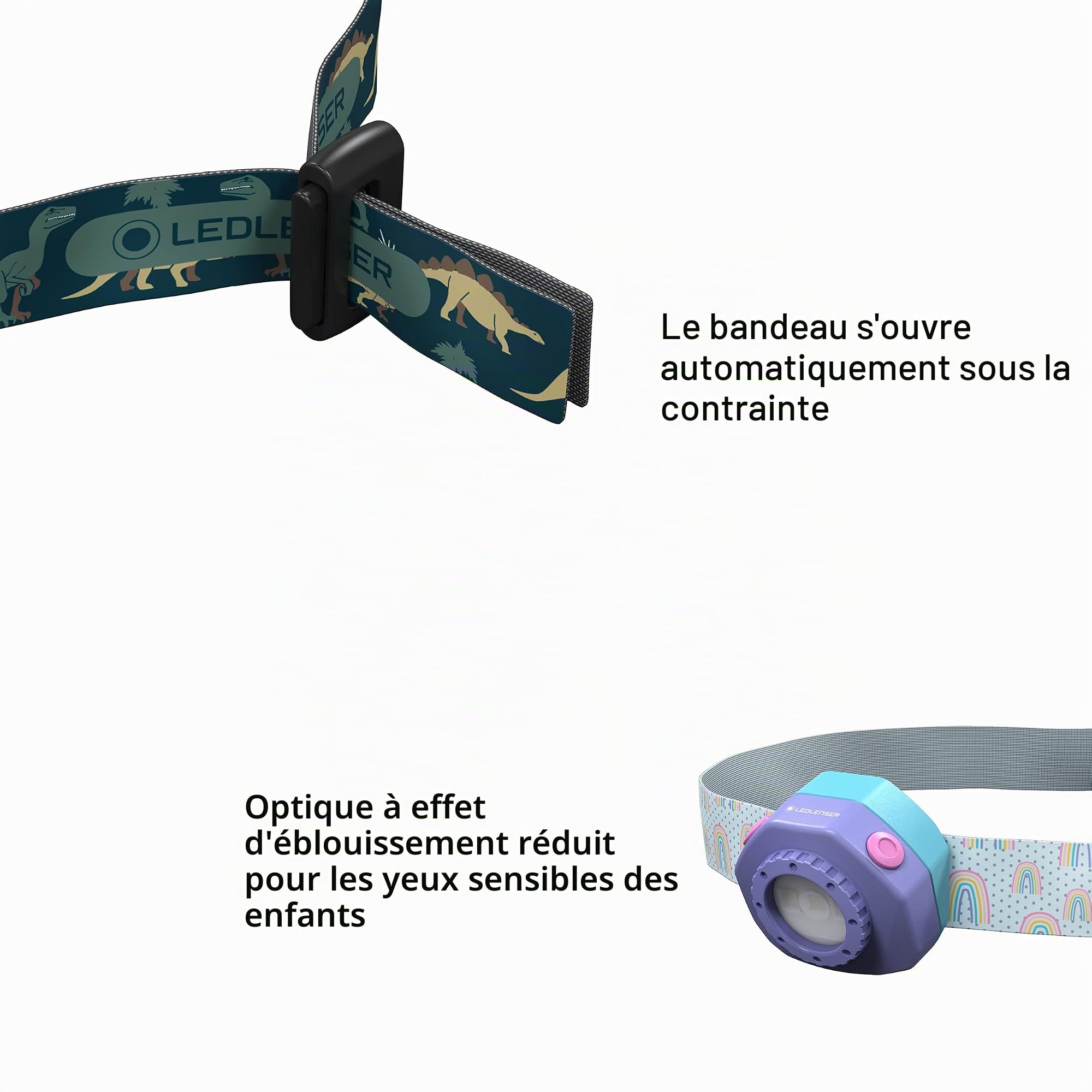 Ledlenser KidLED4R lampe frontale enfant licorne 25 g