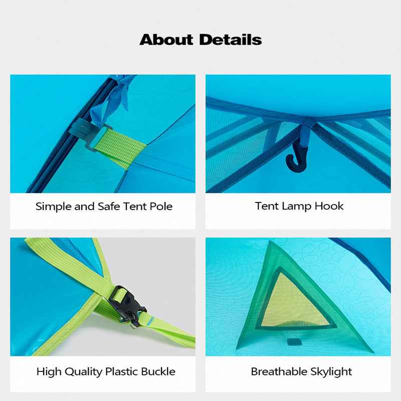 Naturehike P tente camping 2 personnes Bleu PU 2000 mm