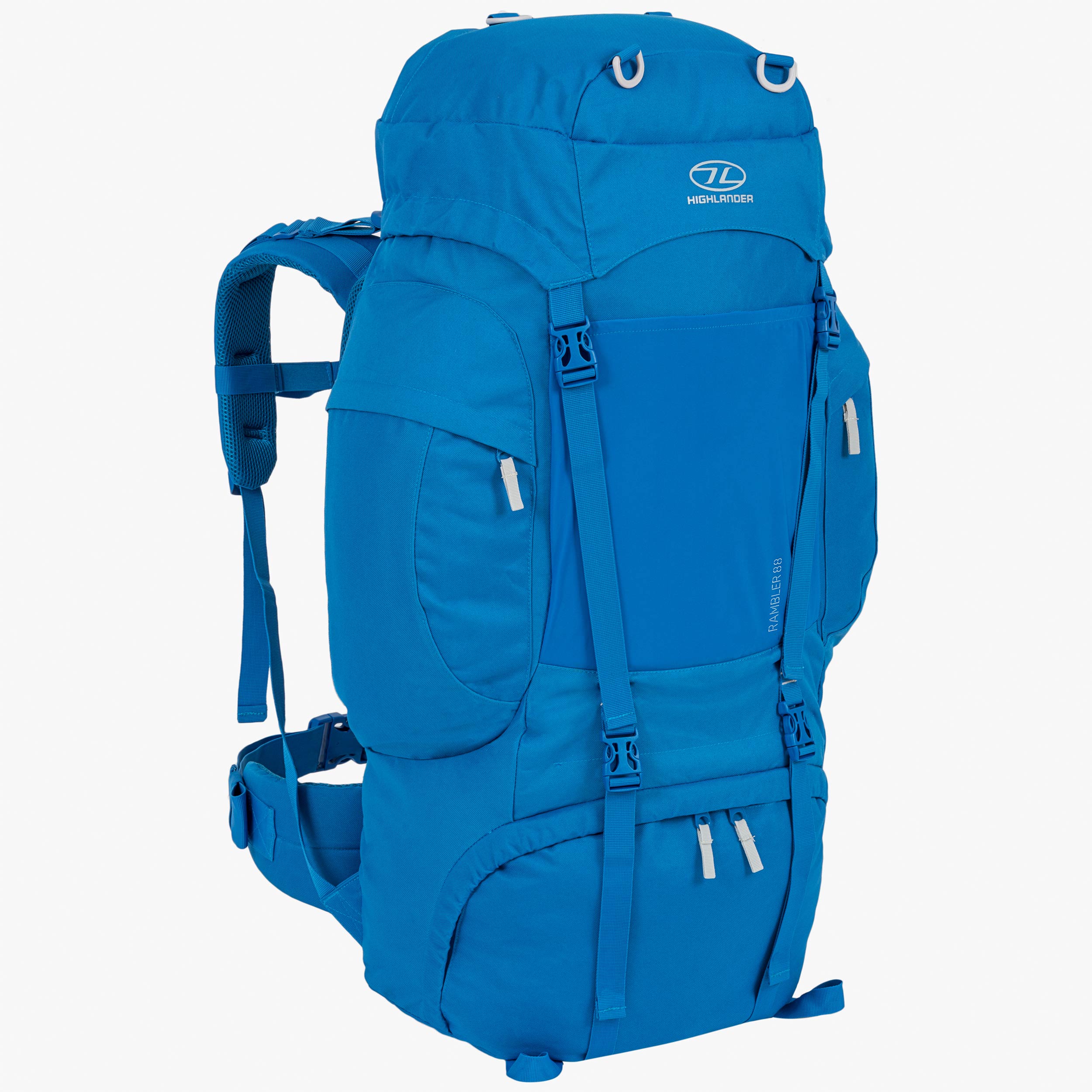 Highlander Rambler 88L sac à dos randonnée bleu trek