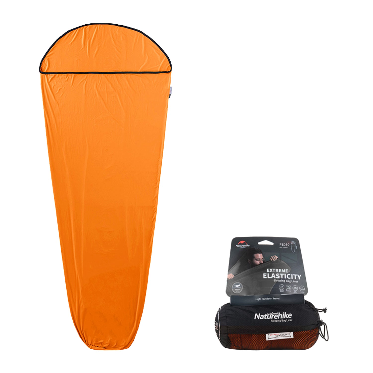 Naturehike PE080 doublure sac de couchage orange extensible