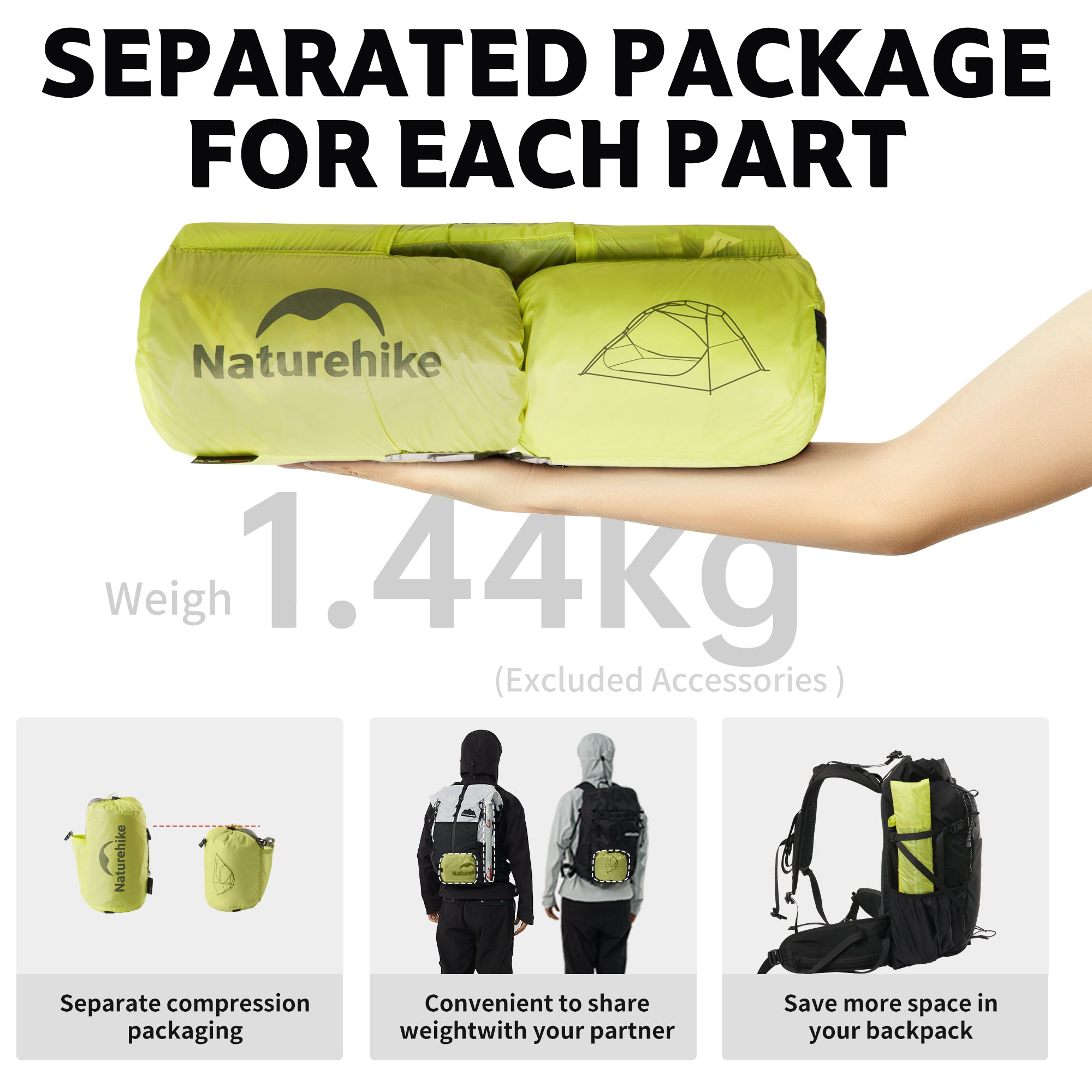 Naturehike Star River EXT tente 2 personnes 1,35 kg 3 saisons