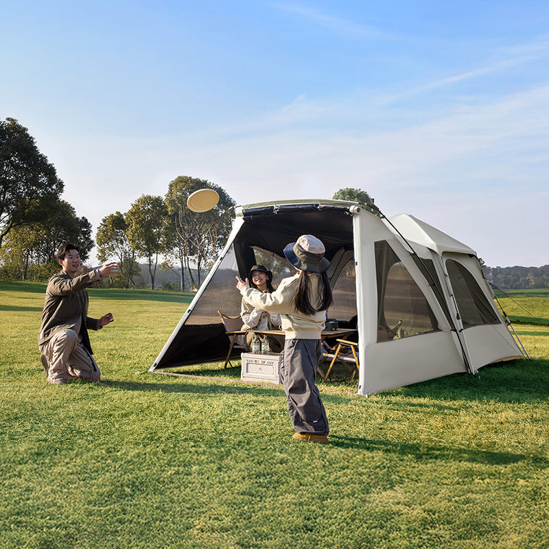 Naturehike Ango tente camping 4 personnes gris UPF50+ 3s