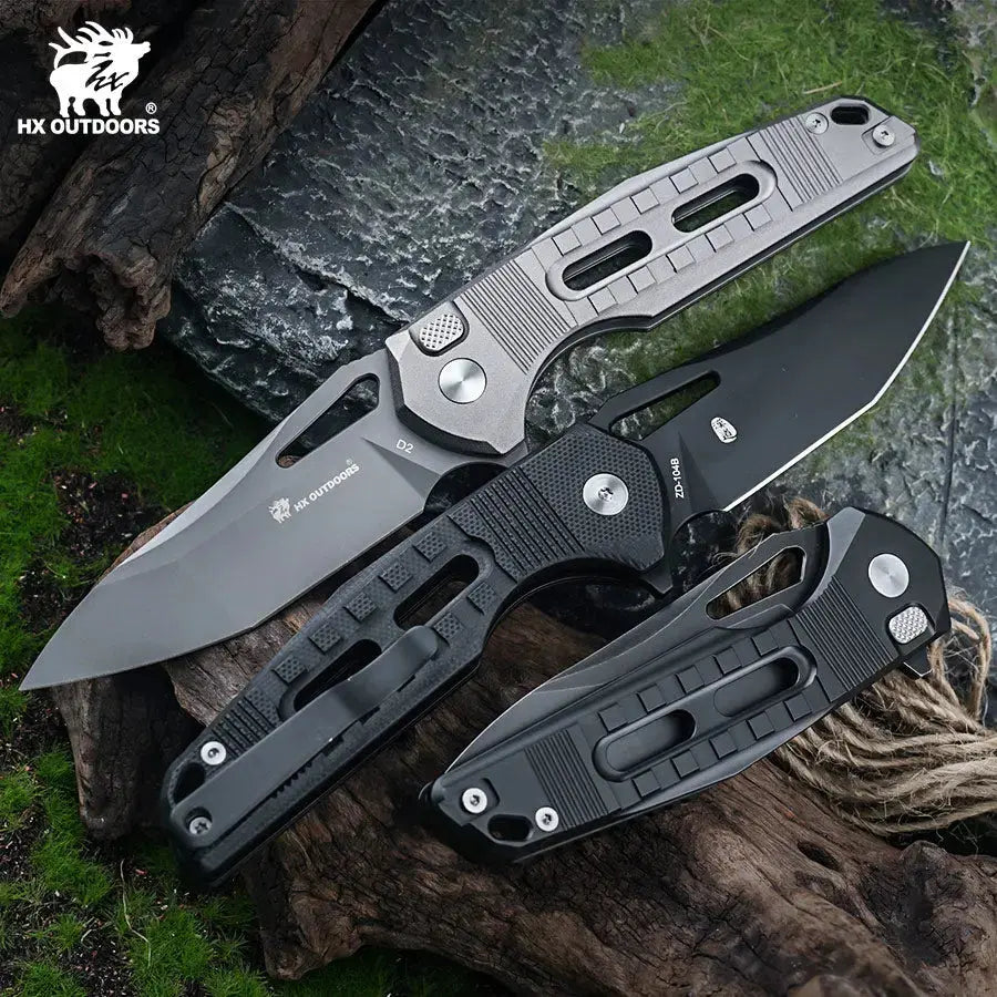 HX Rock Onyx couteau pliant D2 G10 noir