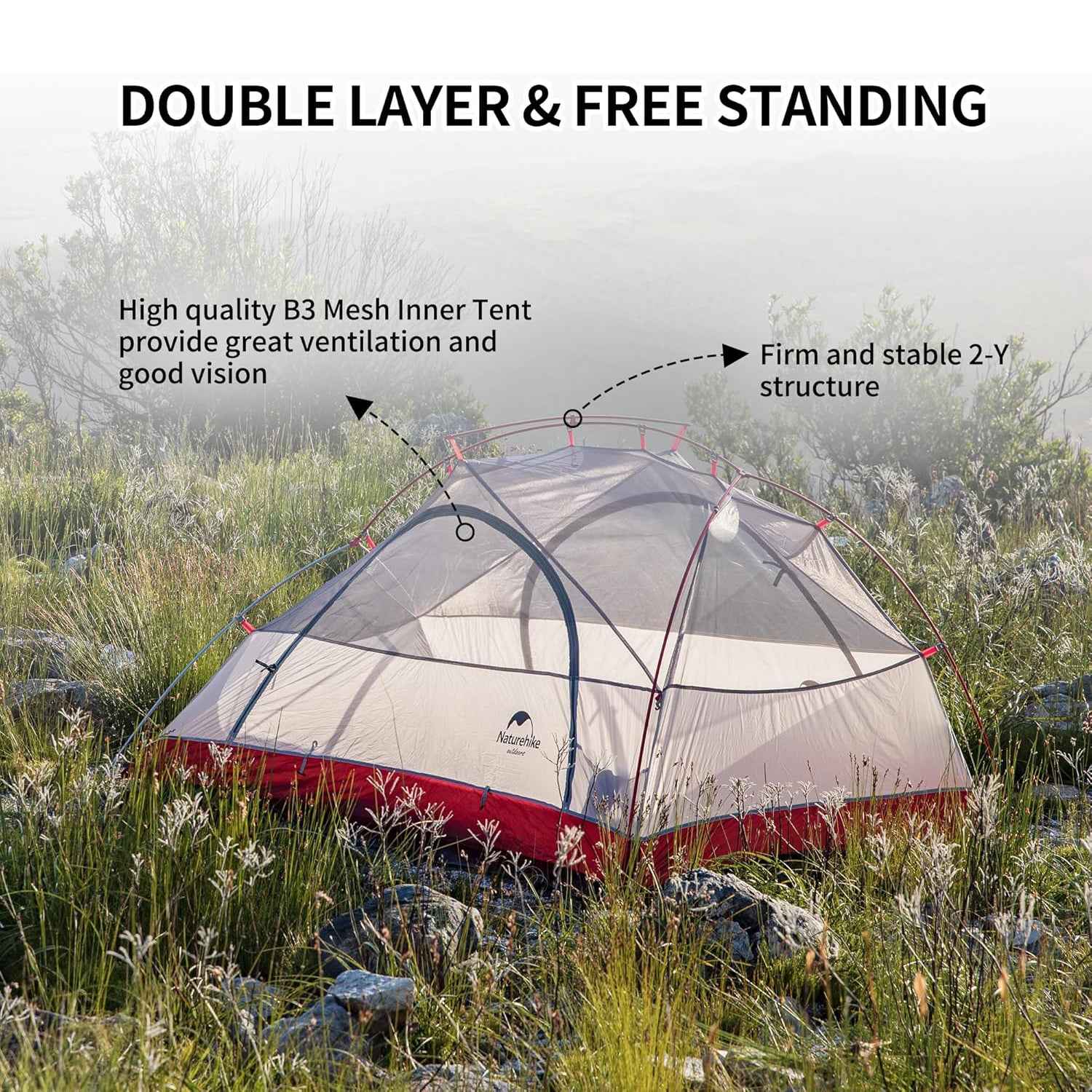 Naturehike Star River tente 2 places vert armée 210T