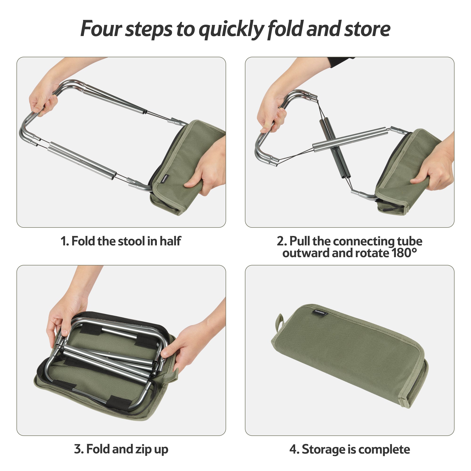 Naturehike PeakLite XL01 tabouret pliant vert 325 g