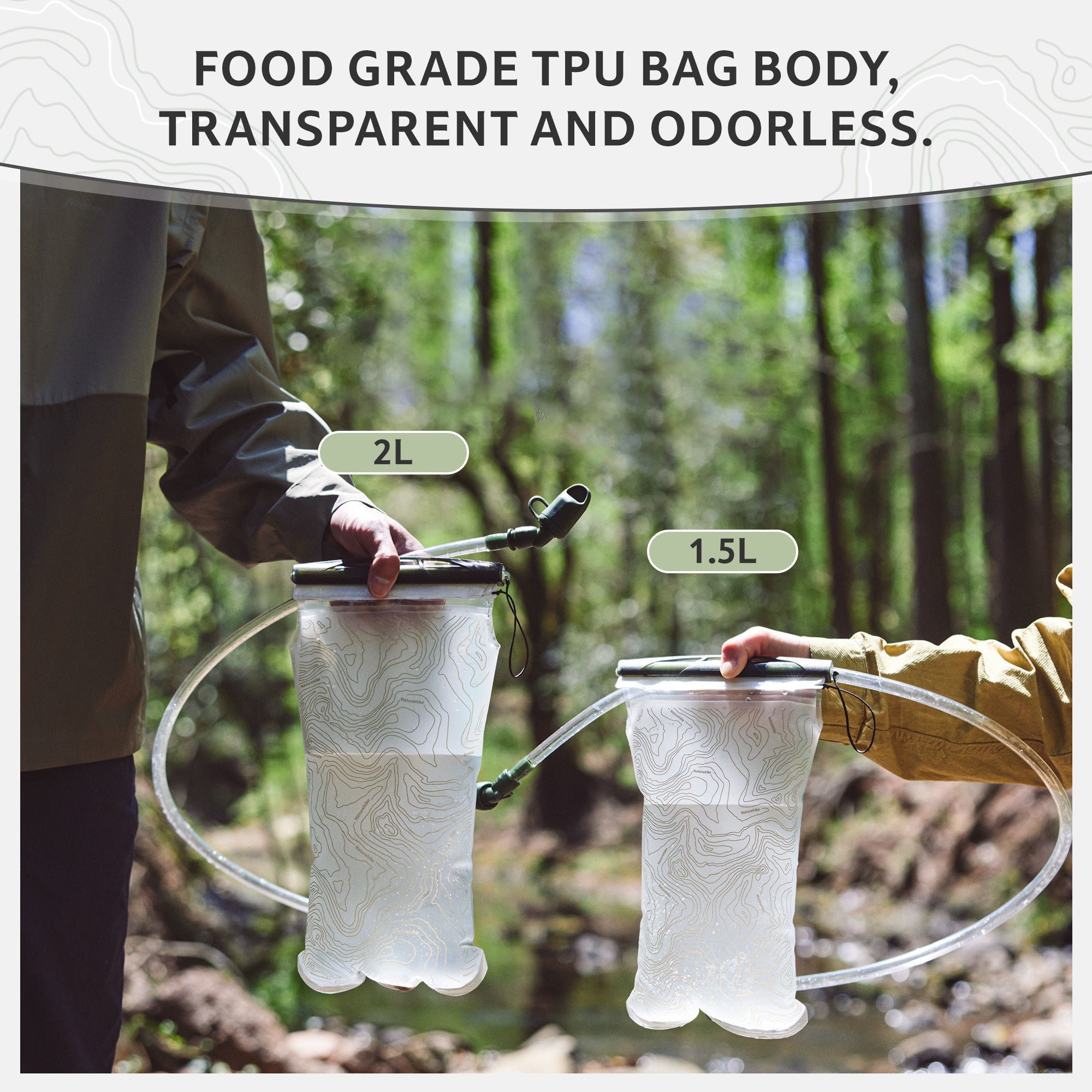 Naturehike Yunquan poche à eau 2 L TPU valve