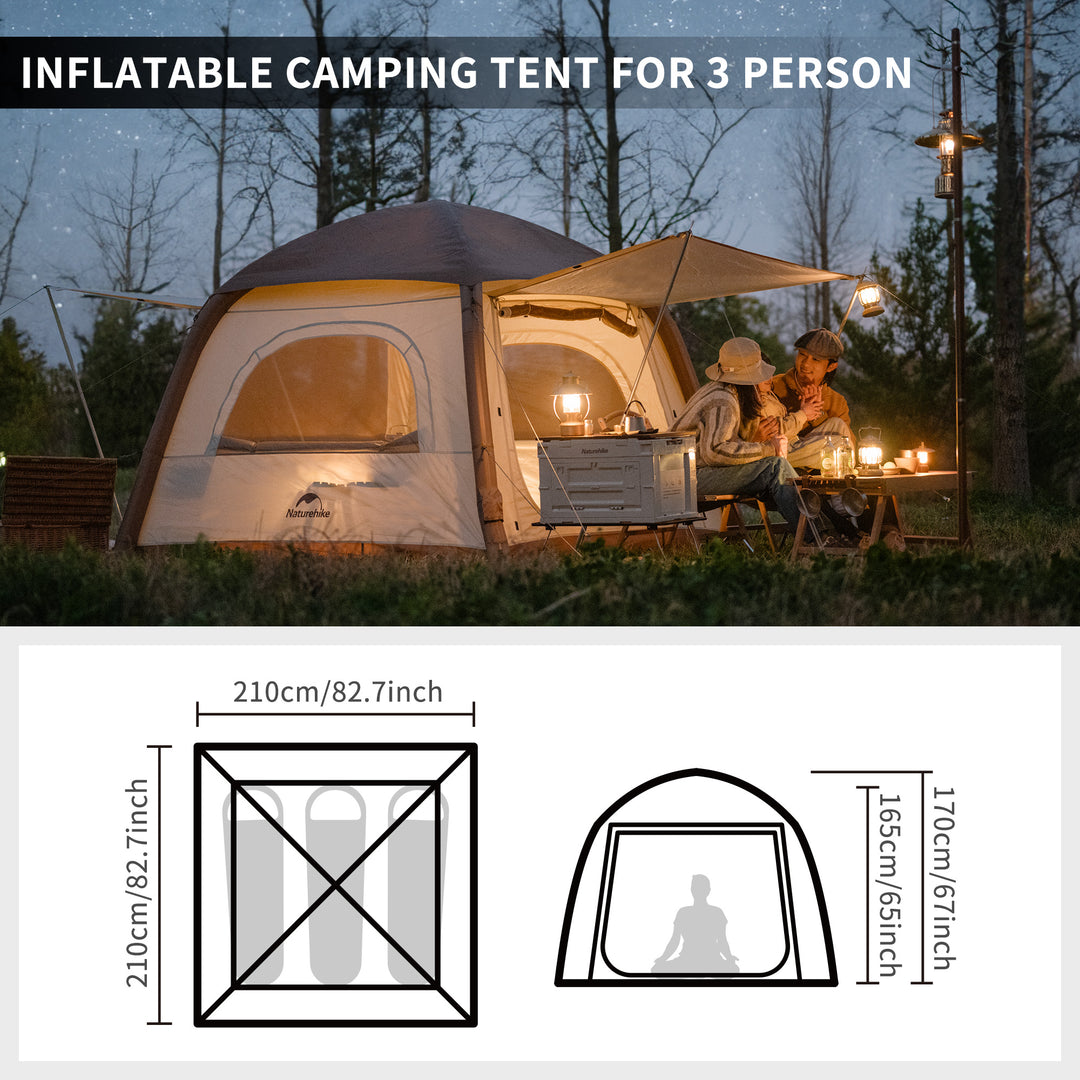 Naturehike Ango Air tente de camping gonflable 3 places