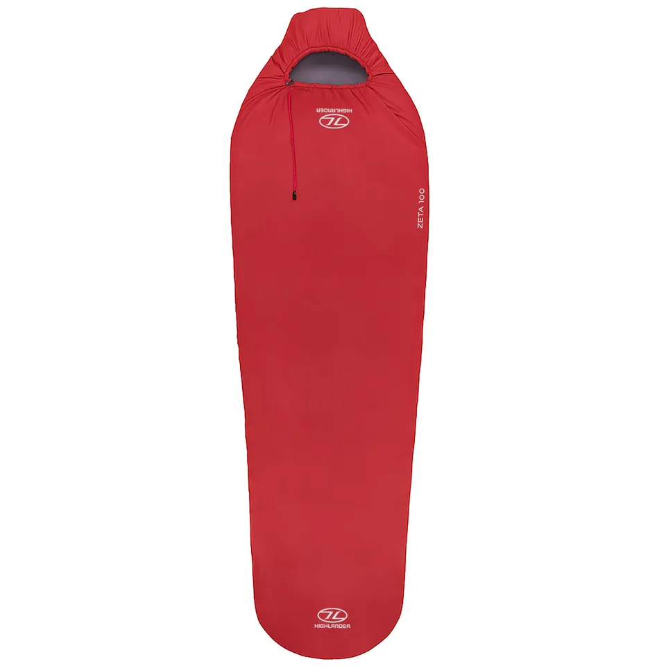 Highlander Zeta 100 sac couchage momie rouge 780 g