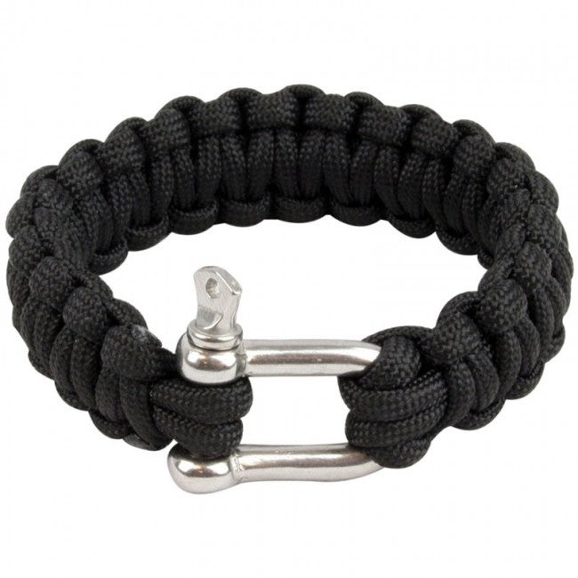 Highlander Paracord bracelet survie anneau D noir