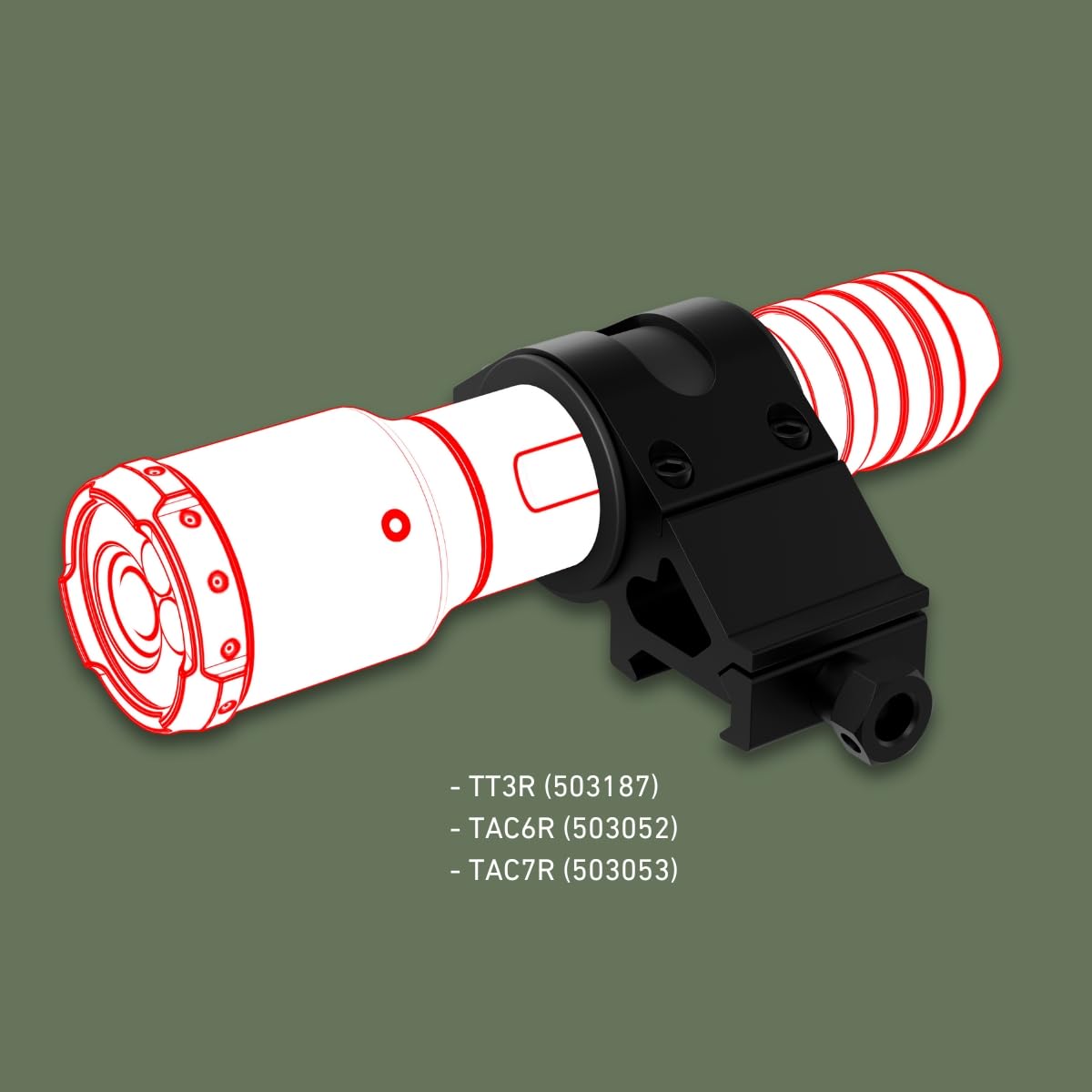Ledlenser Type A Support Picatinny TAC7R TAC6R 25-29 mm
