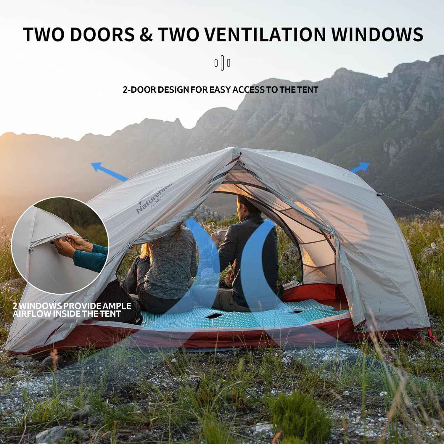 Naturehike Star River tente 2 places vert armée 210T