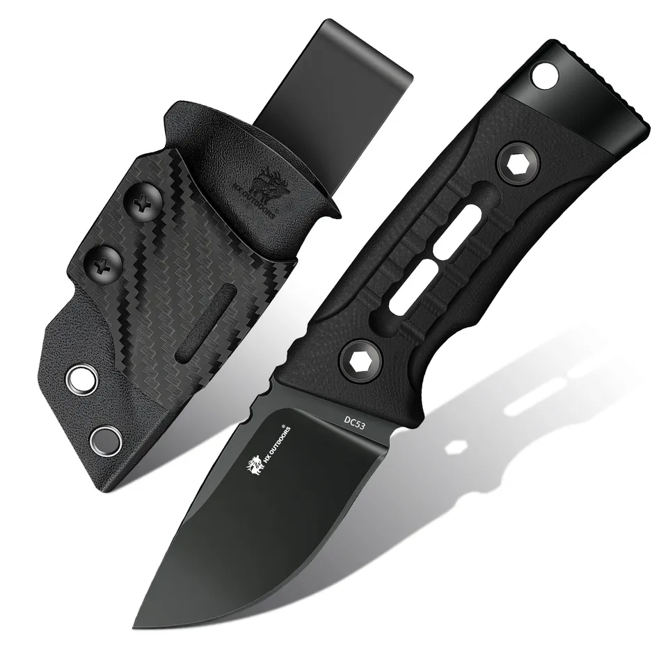 HX Rock Apex Mini TD-26B couteau fixe 58 mm manche G10 noir