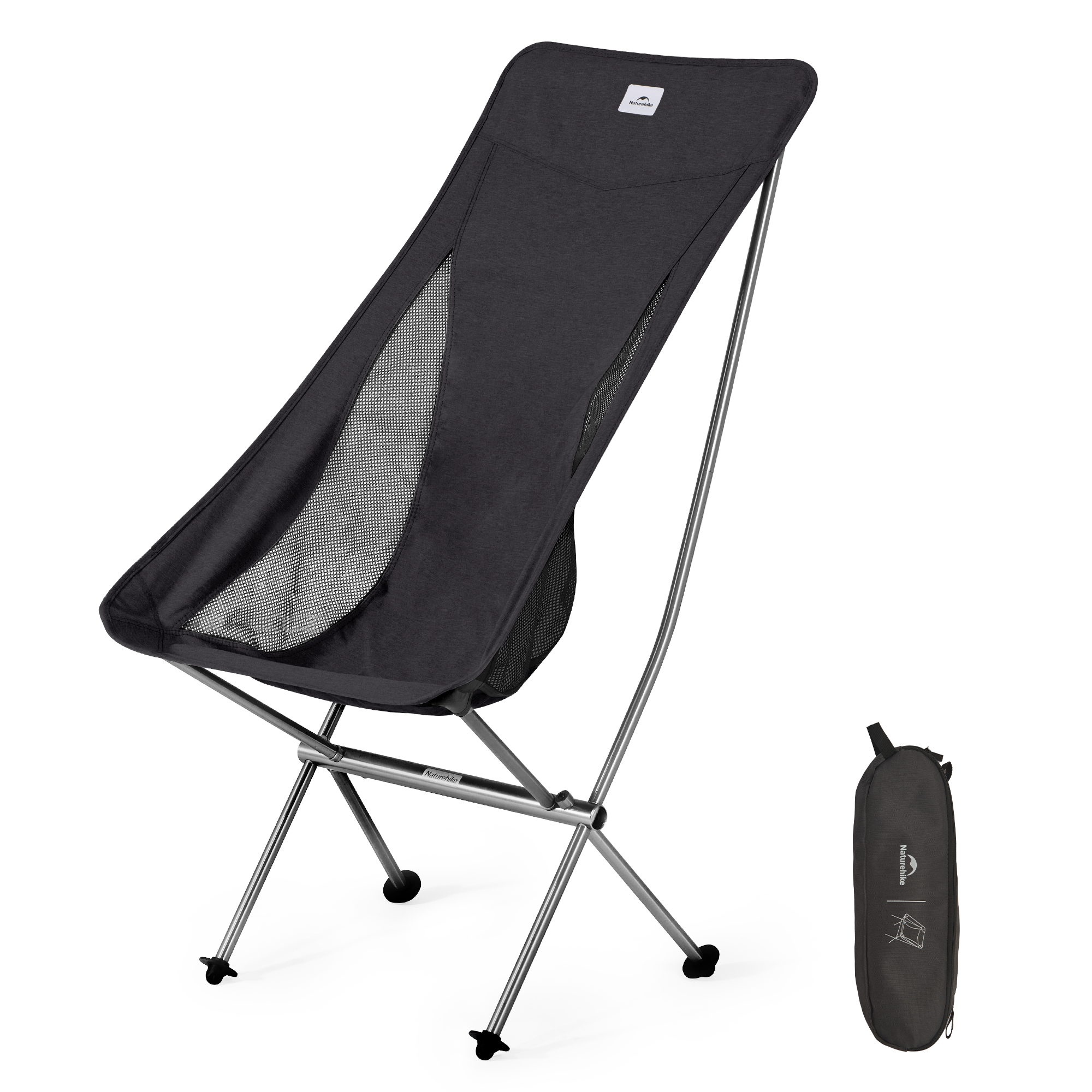 Naturehike PeakLite chaise camping dossier haut Tan 150 kg