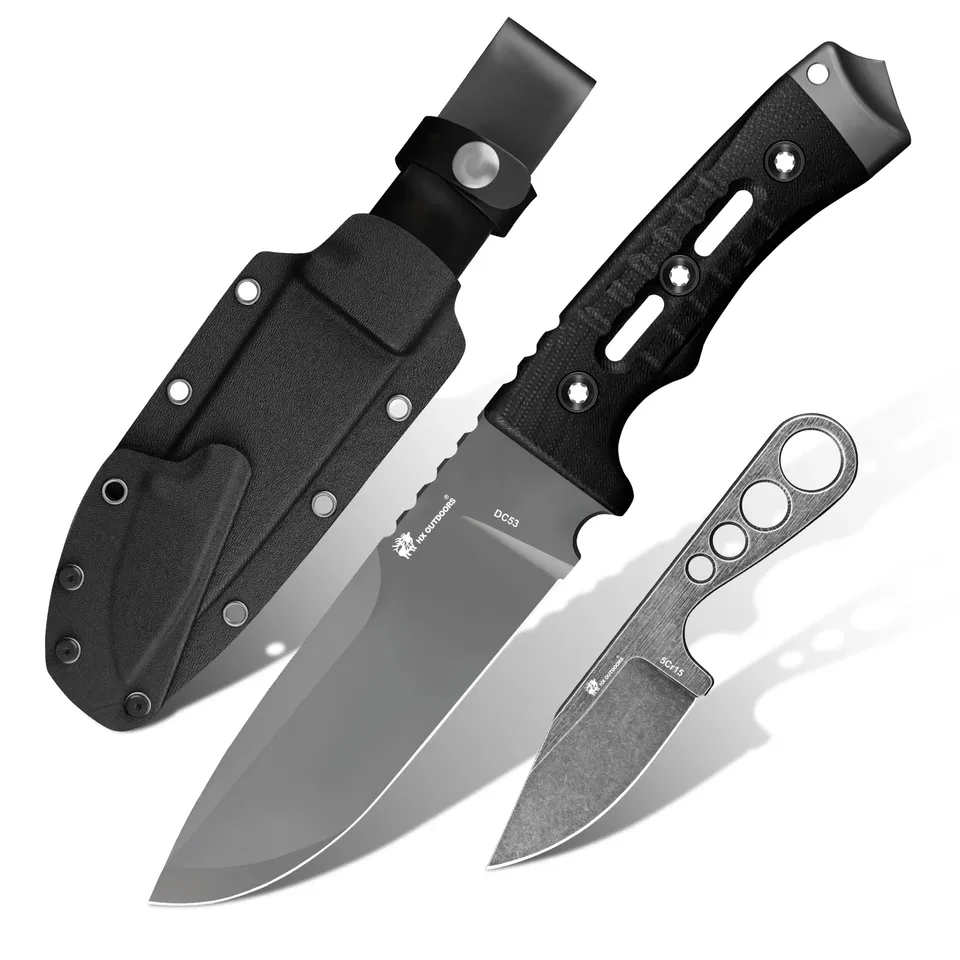 HX Nightstalker D-307 couteau lame fixe 13 cm G10 noir