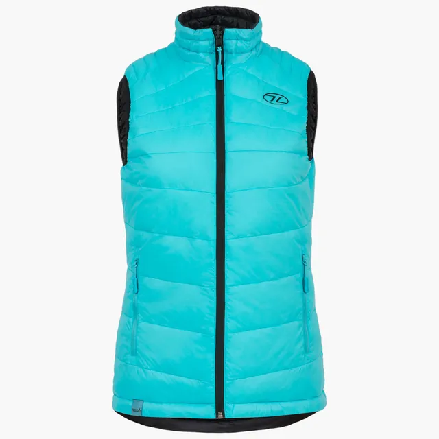 Highlander Reversible Gilet réversible femme noir turquoise isolé