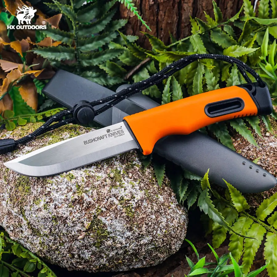 HX Survival Master TD-21C couteau fixe 95 mm orange