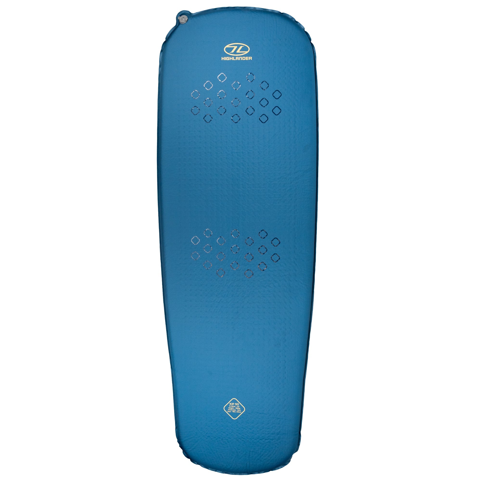 Highlander Kip matelas camping autogonflant 50 mm bleu