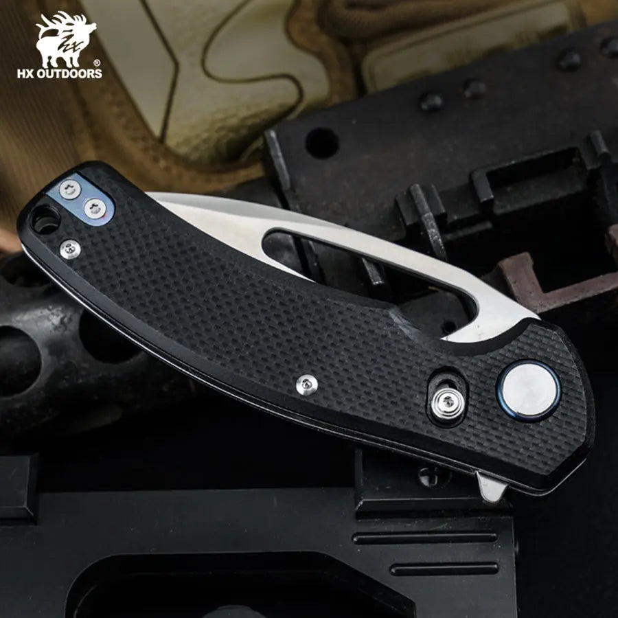 HX Voyager ZD-091S couteau pliant D2 manche G10 noir