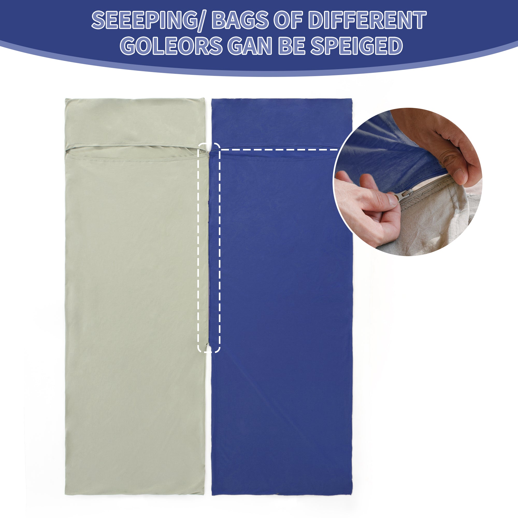 Naturehike CL075 drap sac de couchage coton bleu