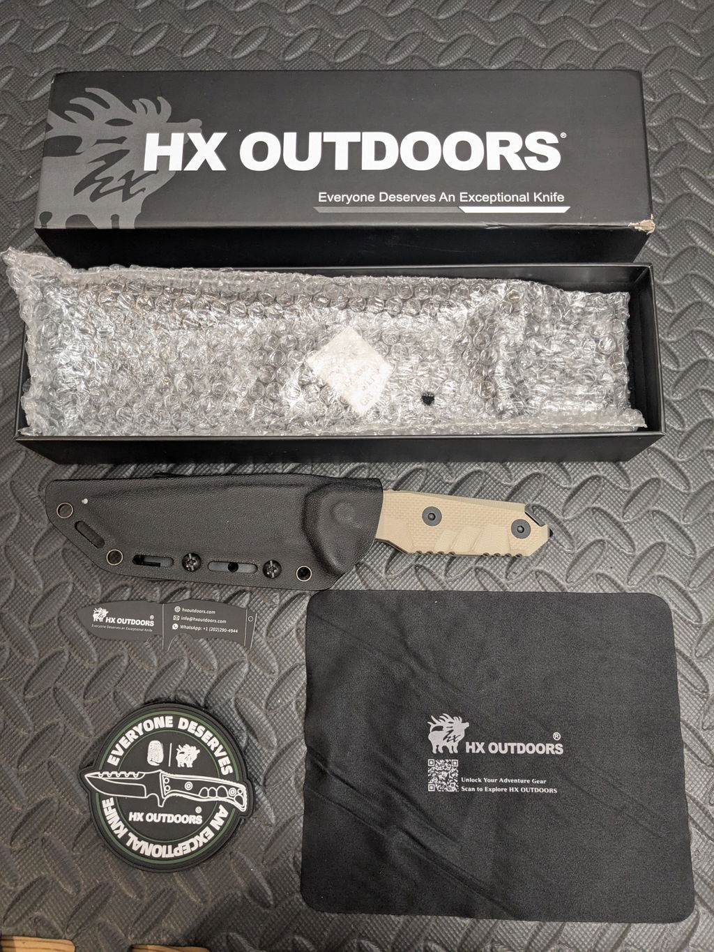 HX Snipers D-183 couteau fixe lame 98 mm marron