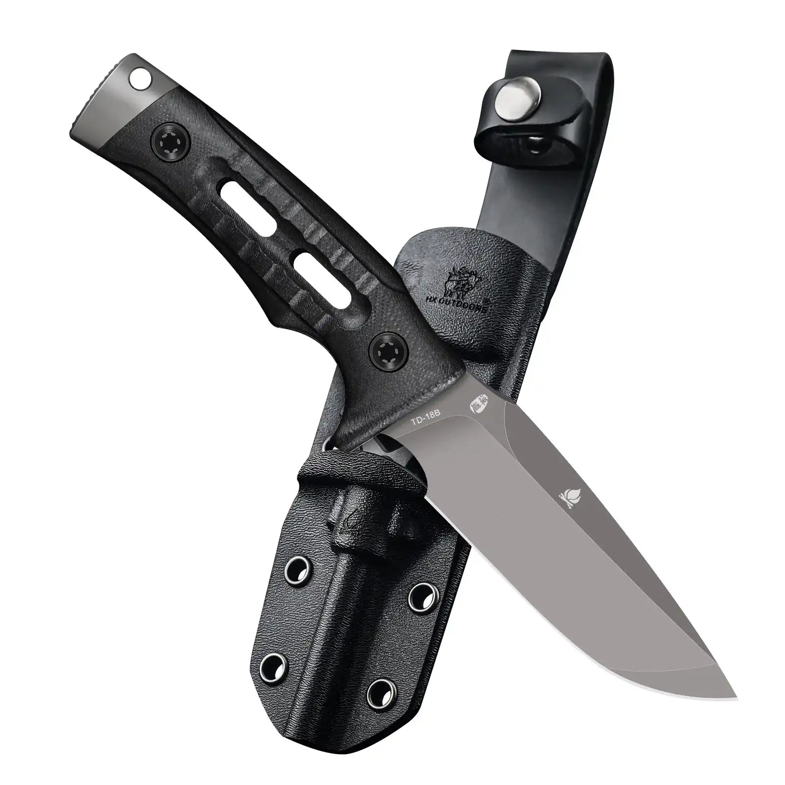 HX Rock Apex TD-18B couteau fixe DC53 manche noir