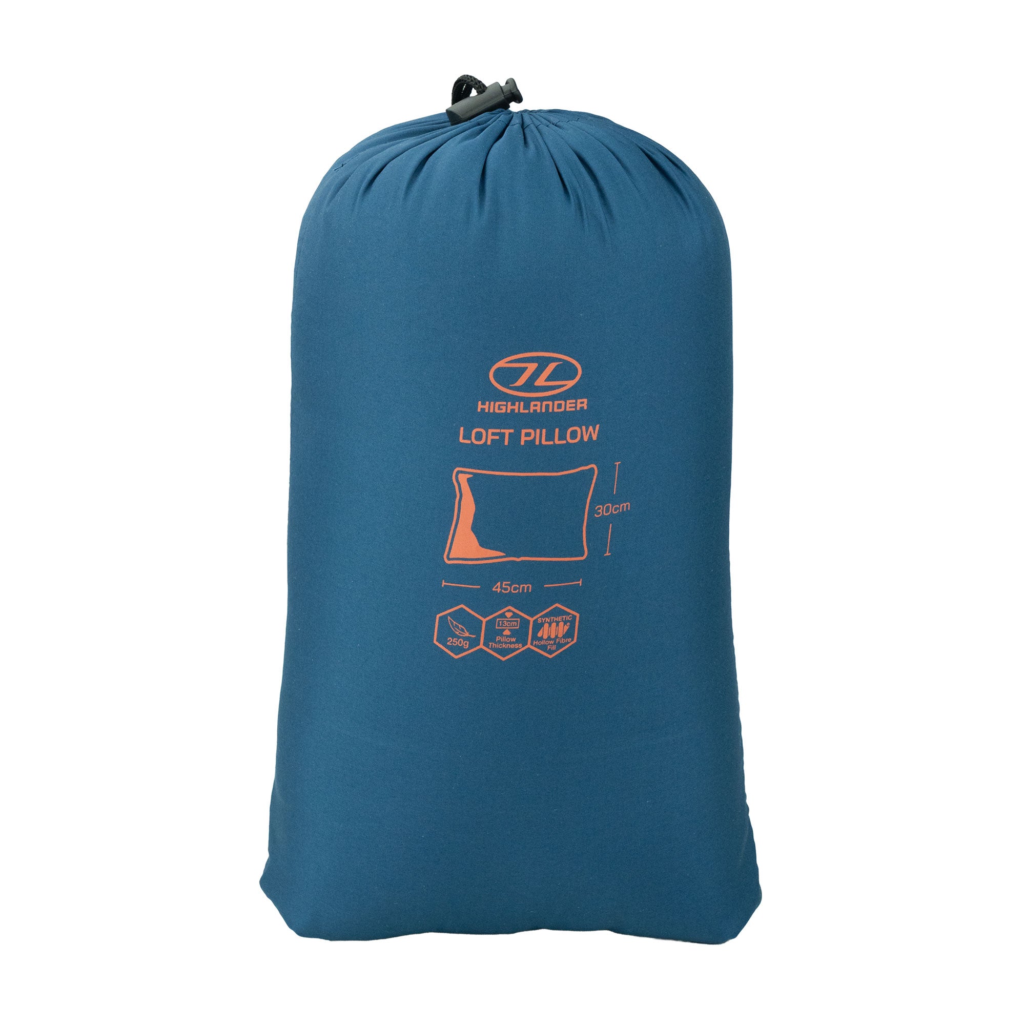 Highlander Loft oreiller camping bleu polyester