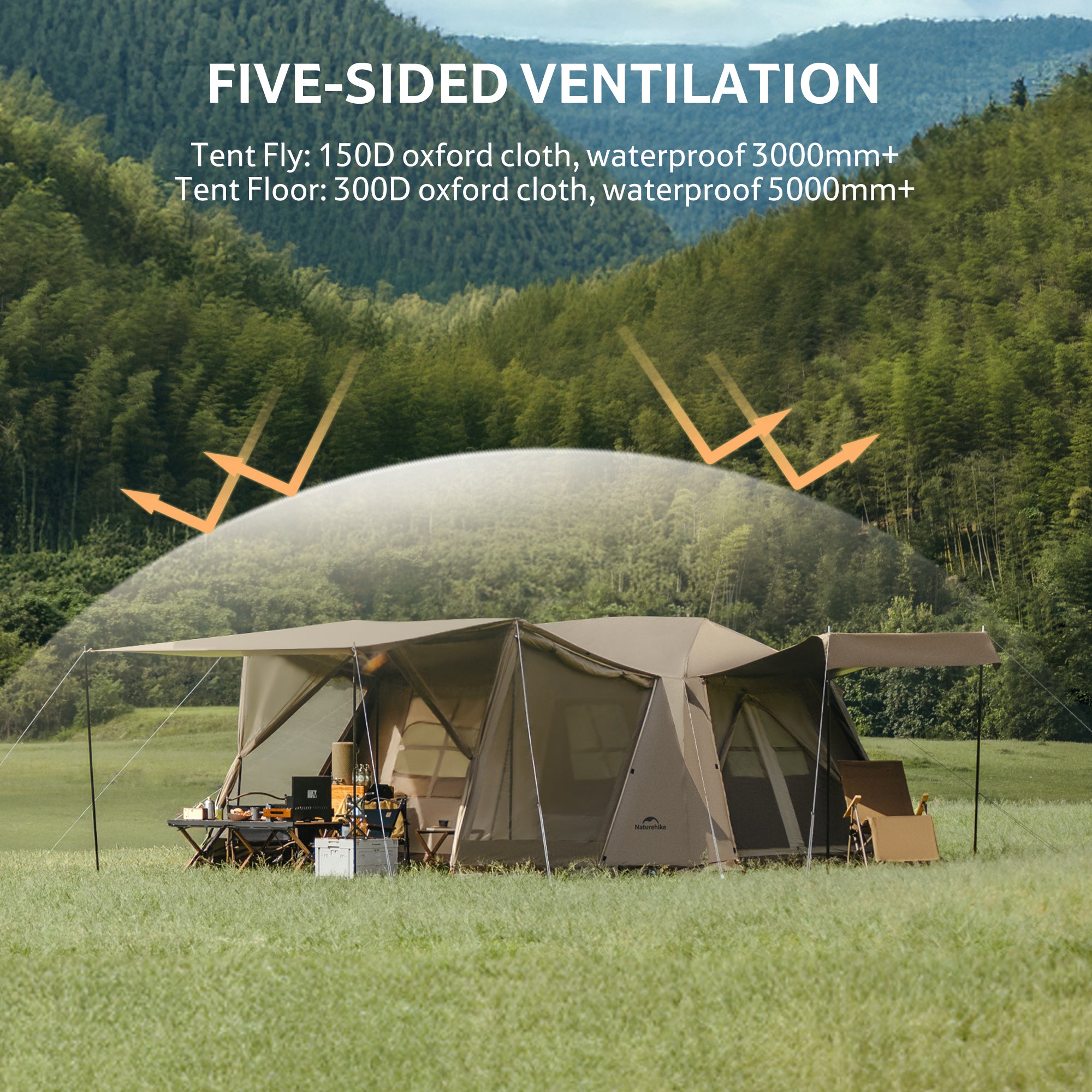 Naturehike Village 13 Pro tente cabane 8 personnes Tente