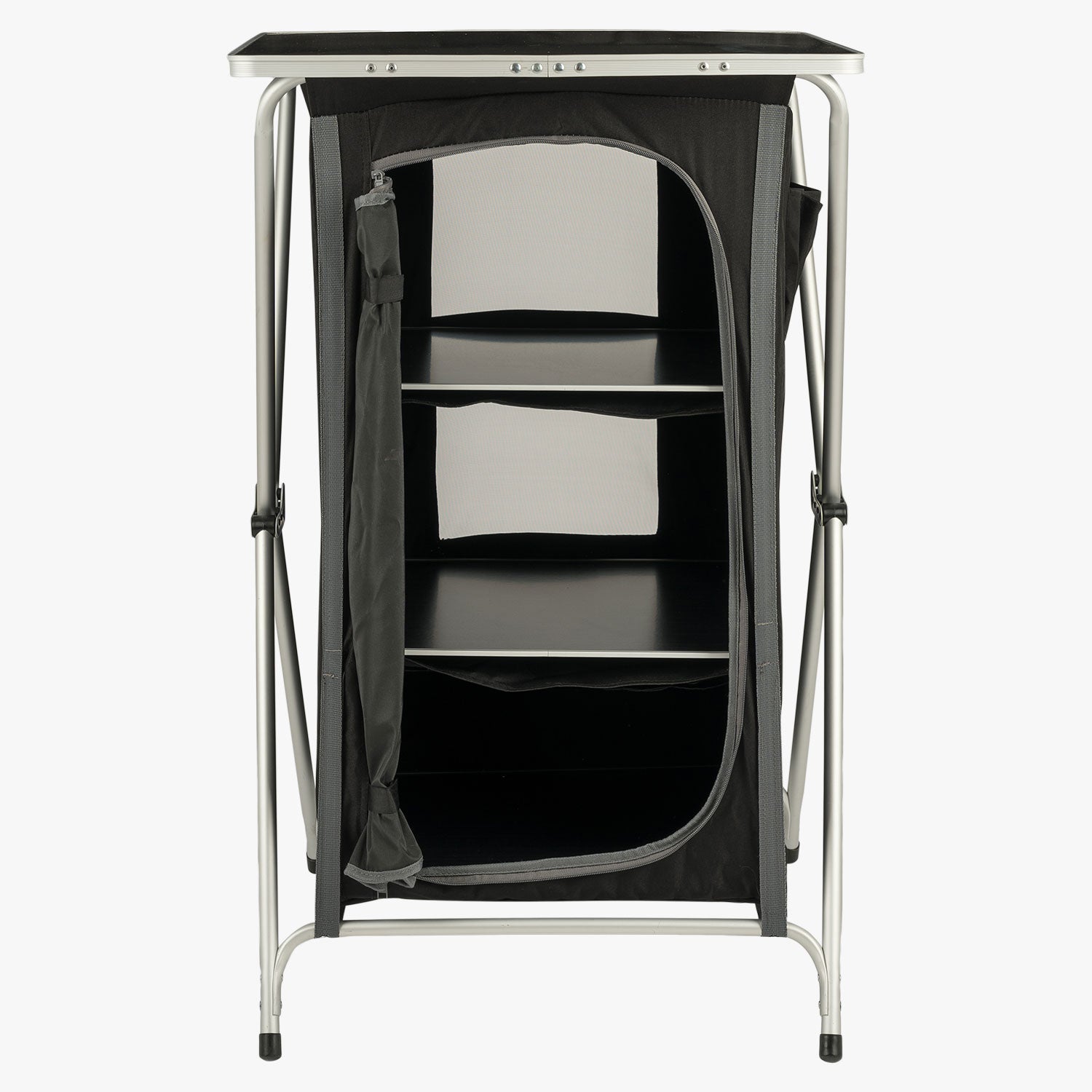 Highlander armoire camping pliable 3 étagères grise
