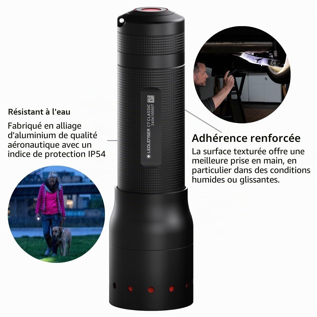Ledlenser C7 C-Series lampe torche 450lm piles AAA