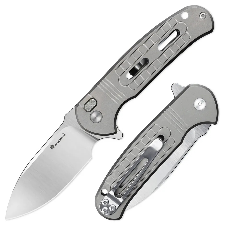 HX Rock Sapphire ZD-119S couteau pliant D2 manche titane