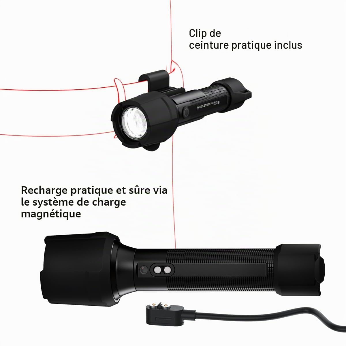 Ledlenser P6R Work lampe torche 850 lm rechargeable IP68