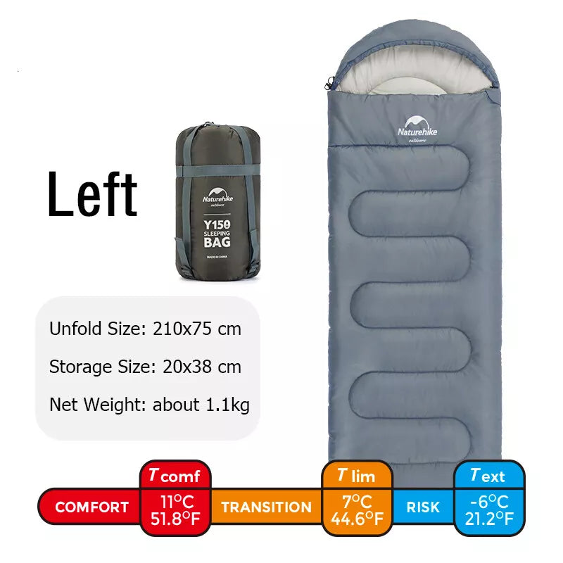 Naturehike Y150L sac de couchage 11°C bleu marine