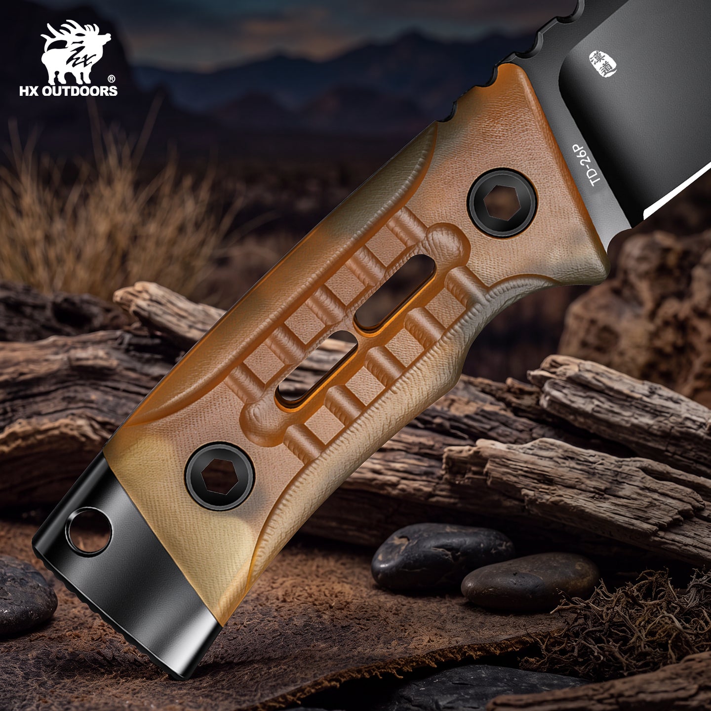 HX Rock Apex Mini TD-26P couteau fixe DC53 14,3 cm PEI