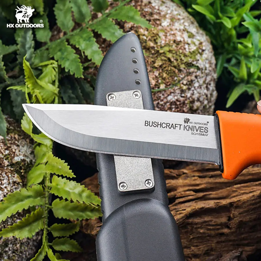 HX Survival Master TD-21C couteau fixe 95 mm orange