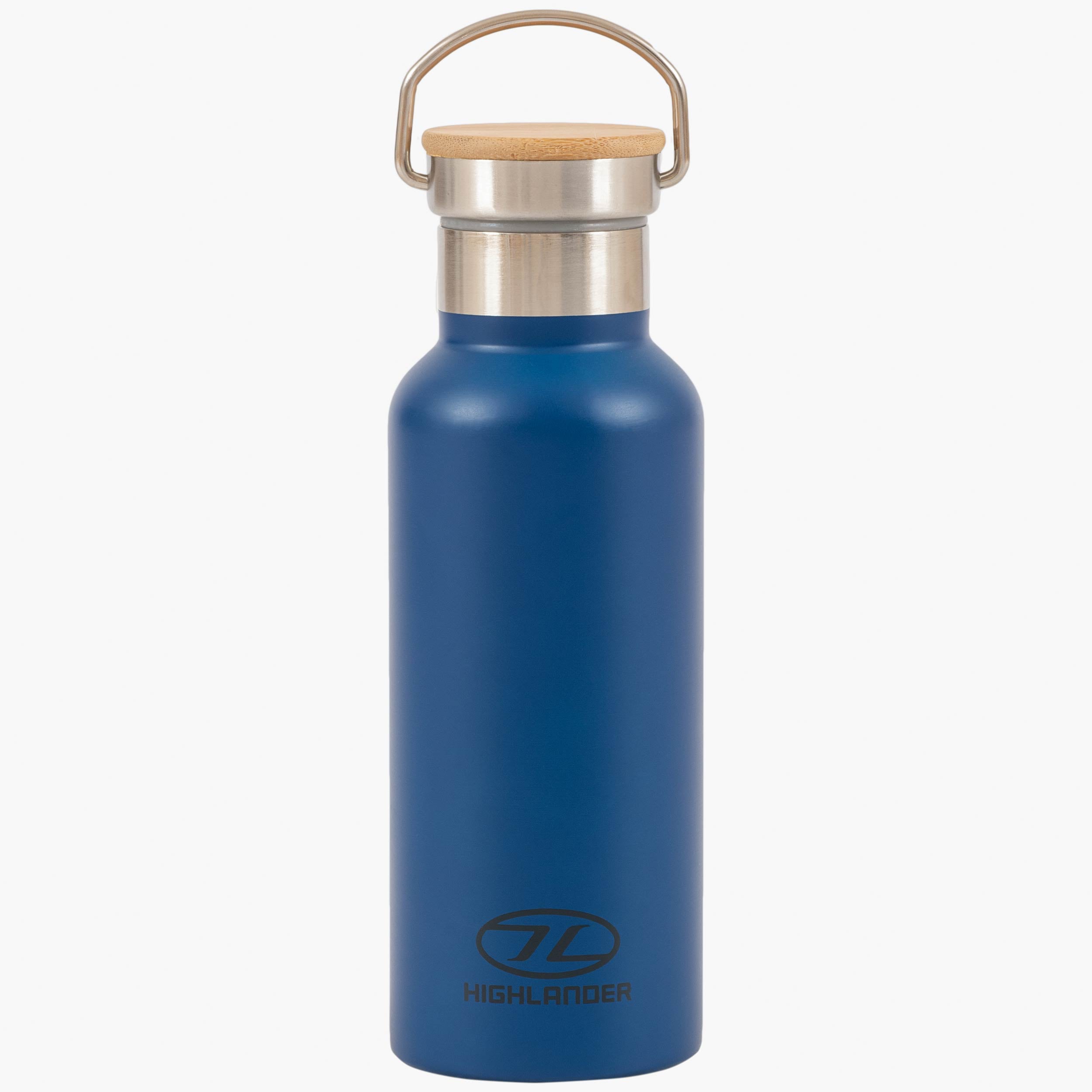 Highlander Campsite Gourde Isotherme 500ml Bleue Inox