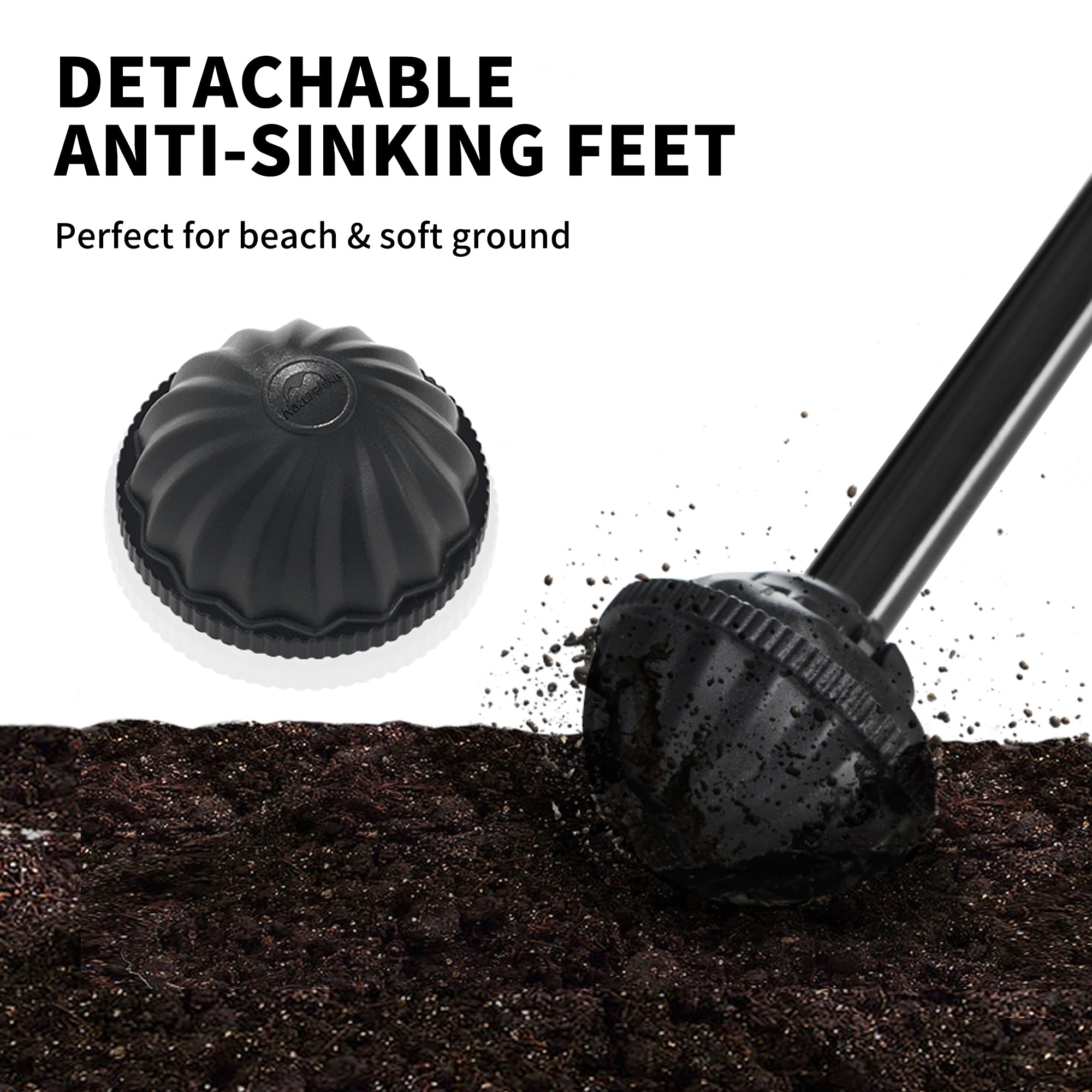 Naturehike PeakLite chaise camping M Noir aluminium 200 kg