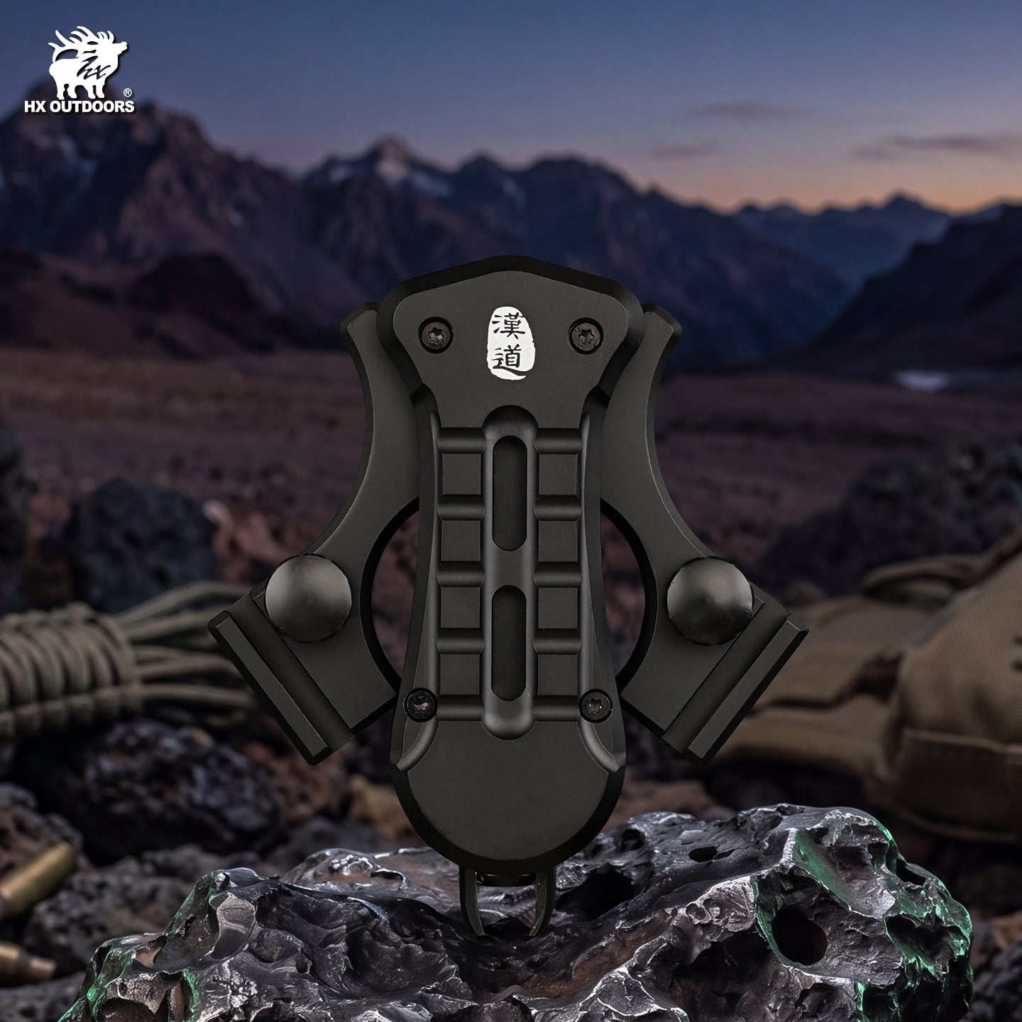 HX Accurion EDC-112B lance-pierre pliant noir