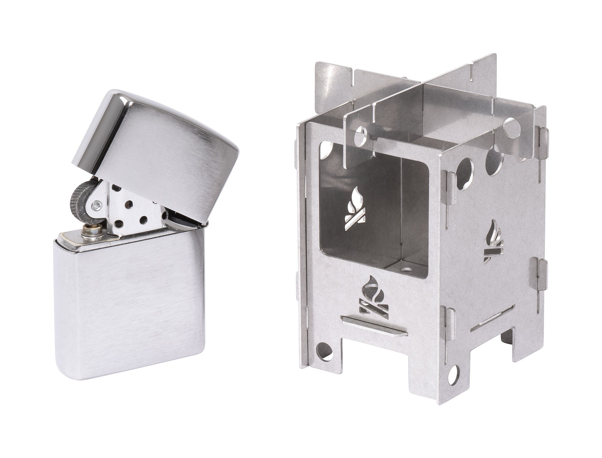 Bushcraft Essentials EDCBox micro réchaud bois inox poche