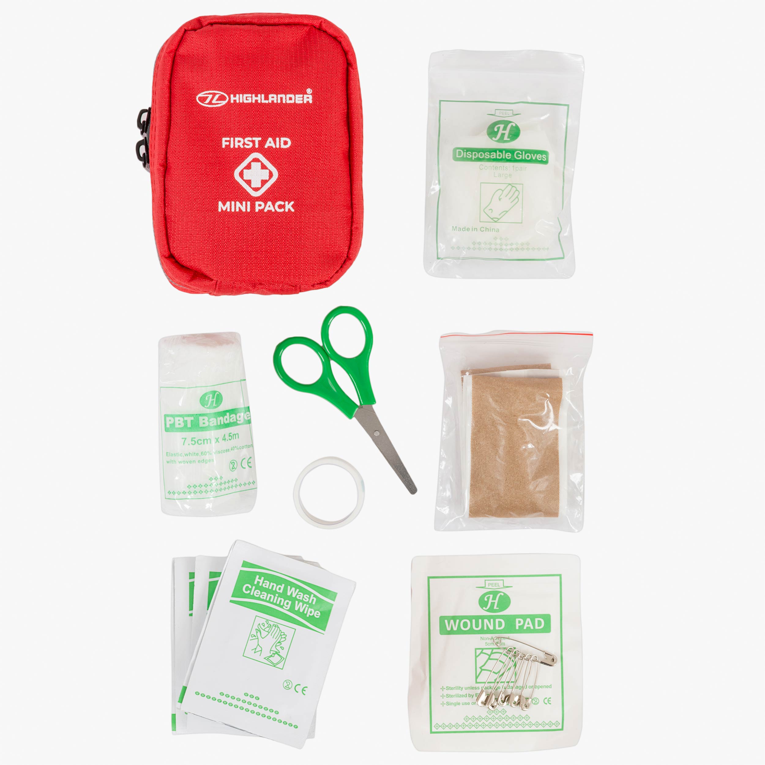 Highlander Mini trousse secours randonnée rouge légère
