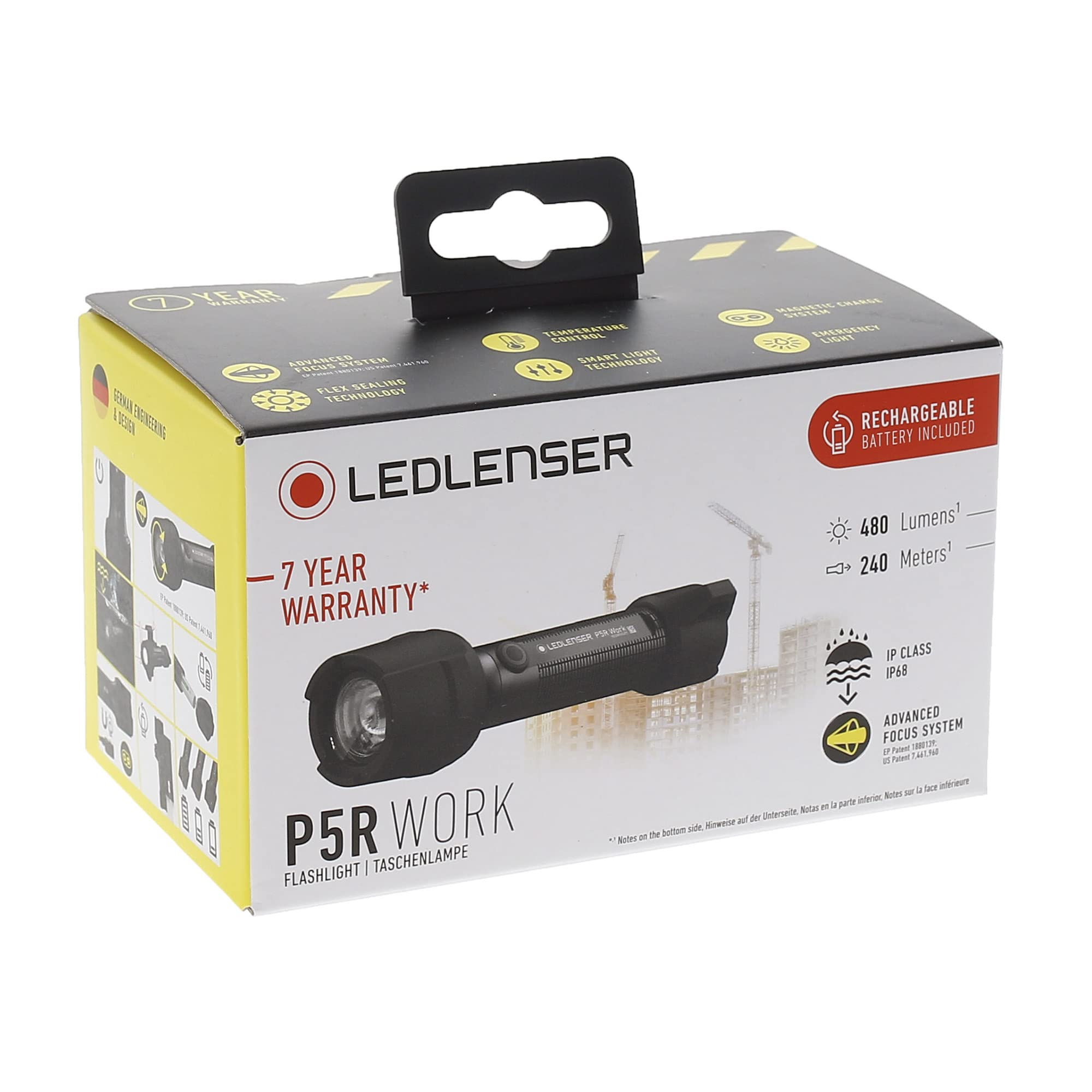 Ledlenser P5R Work lampe torche rechargeable 480 lm