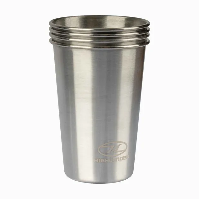 Highlander Camp Cup Tasse camping inox 500 ml lot 4