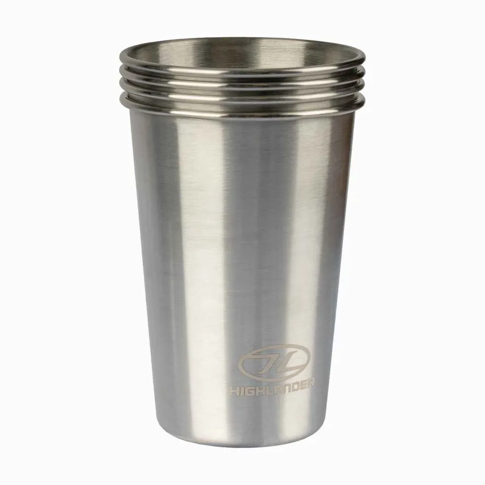 Highlander Camp Cup Tasse camping inox 500 ml lot 4